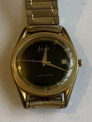 Vintage Gents Accurist 21 Jewels Mechanical Swiss Watch Working/spares Orrepairs