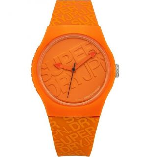 Superdry Syg169o Urban Orange 50m Wr Strap Watch 2 Year Guar Rrp £24.  99