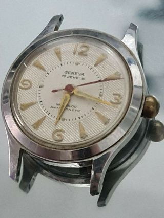 Gents Vintage Geneva Watch 17 Jewel Spares Or Repairs