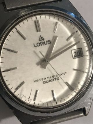 Vintage Lorus Quartz Watch Y142 - 8000 A1 Date