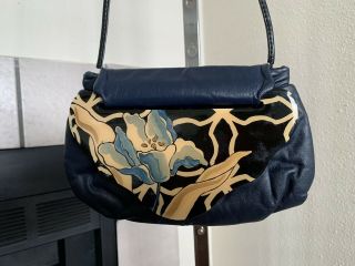 Vintage 80’s Patricia Smith Hand Painted Moon Bags Leather