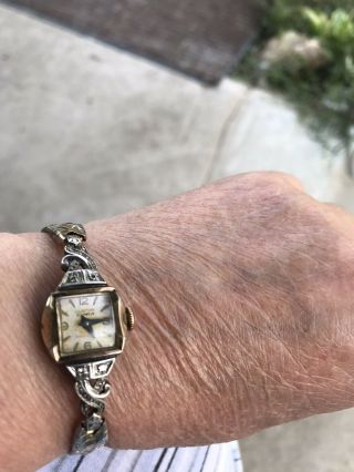 Vintage Clinton Swiss Mechanical Silver - Tone 17 Jewel Womens Watch (c15)