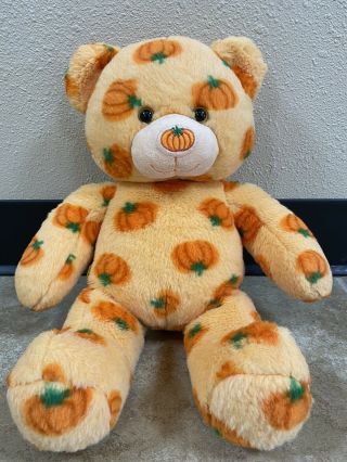 Orange Build A Bear Retired Pumpkin Nose Fall Limited Edition Rare Plush 16 "