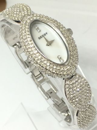 Seksy By Sekonda Ladies N4205 Bhv White Dial Stainless Steel Watch
