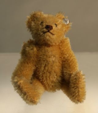 Steiff 1950s 3 1/2 Inch Tall Teddy Bear With Ear Tag