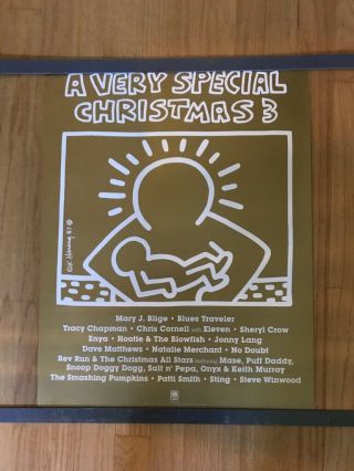 Keith Haring A Very Special Christmas 3 Promo Poster Patti Smith Sting Etc