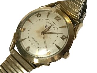 Vintage Hamilton 10k Rolled Gold Plate Rgp Automatic Power Reserve Men’s Watch