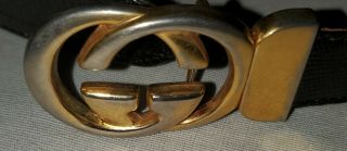 Unisex Gucci Belt Buckle Only.  Leather Belt Is