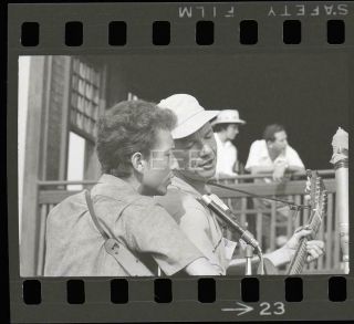 1963 Bob Dylan Pete Seeger Newport Folk Fest Blues Gahr 35mm Music Negative A269