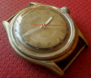 Vintage 1940s Lanco 15 Jewels Military Swiss Made Running Wristwatch