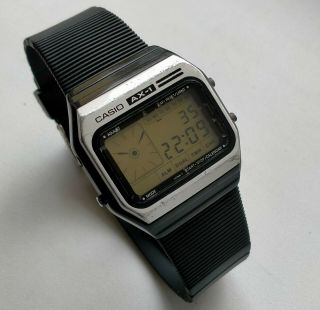 Casio Ax - 1 Module 116 Chronograph Melody Alarm Vintage Japan Digital Watch 1980s
