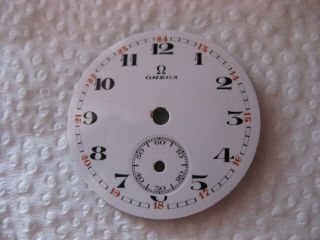 Omega Antique Wristwatch Or Poсket Watch Enamel Porcelain Dial Only Dial 26mm