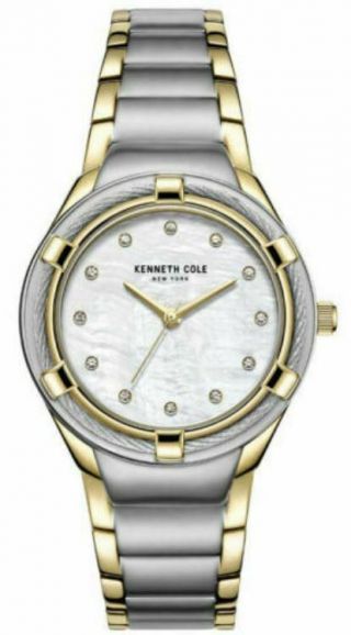 Us Buyers Only - Kenneth Cole Ladies Stainless Steel Two - Tone Watch Kc51050004