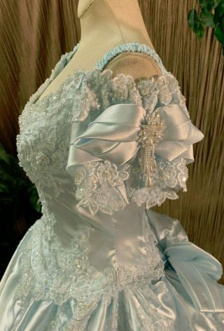 Halloween Marie Antoinette Cinderella Wedding Gown Ren Faire Quinceanera Size M