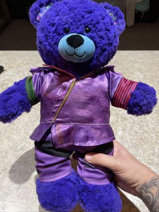 Rare Retired Build A Bear Purple Disney Descendants Bear Plush Doll Clothed