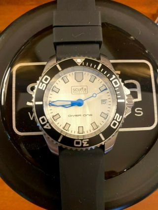 Scurfa Diver One,  Silver Dial,  Black Bezel.  Only Worn A Handful Of Times