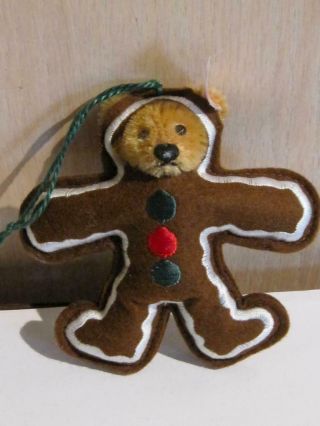 Rare Steiff Gingerbread Boy Christmas Ornament German Exclusive 2001 En 670947