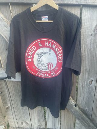 Vintage Hells Angels Dago Local 81 Armed And Hammered Support Shirt Xl