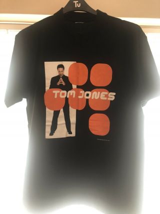 Tom Jones 2000 Tour T - Shirt - Black Size L/xl - Tour Dates On Back - Post