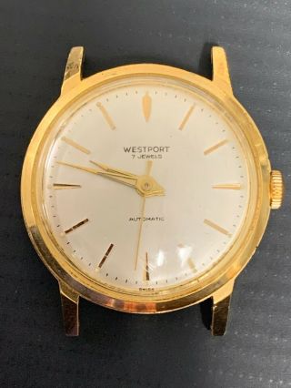 Vintage Westport 7 Jewels Gold Filled Automatic Mens Watch