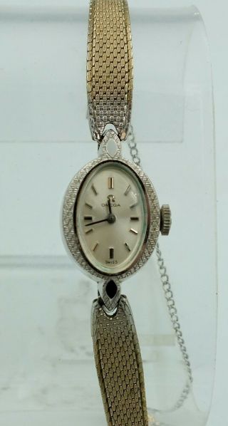 Omega Watch Ladies Vintage 10k White Gold - Filled Swiss