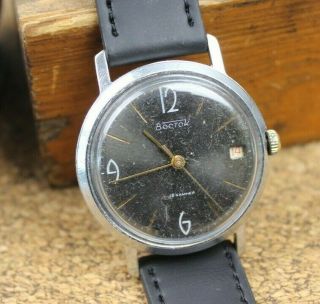 Vintage Soviet Wrist Watch Vostok Wostok Ussr Mechanical Cccp