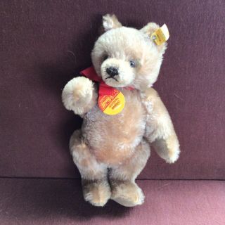 Vintage 9 " German Steiff Mohair Light Brown Teddy Bear 0202/26 Made In Austria