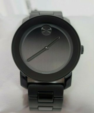 Movado Bold SWISS Quartz Black Dial TR90 and Stainless Steel Men ' s Watch 3600047 2