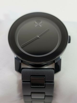 Movado Bold SWISS Quartz Black Dial TR90 and Stainless Steel Men ' s Watch 3600047 3