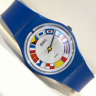 Vintage 1984 Swatch 12 Flags 25mm Women 