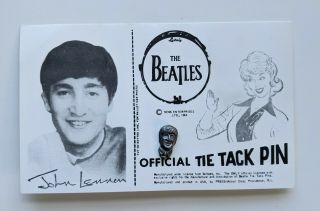 The Beatles Tie Tack Pin 1964 John Lennon,  Nems Enterprises