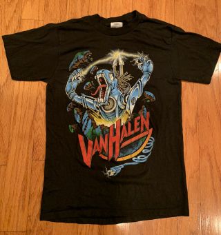 Vintage 80’s Van Halen Kicks Ass Concert Tour Shirt Large