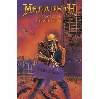 Megadeth Peace Sells Poster Flag Textile Fabric Wall Banner Official Band Merch