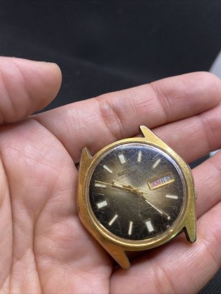 vintage seiko automatic 17 jewels gold tone watch 3