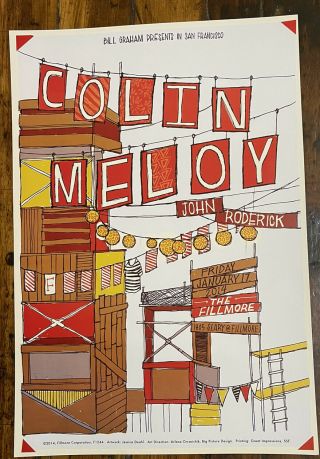 Colin Meloy - John Roderick Fillmore Sf 1/17/2014 Poster 13x19 The Decemberists