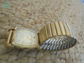10k RGP Bulova L3 Watch Wristwatch Men’s Wind Up Unadjusted 17J 2
