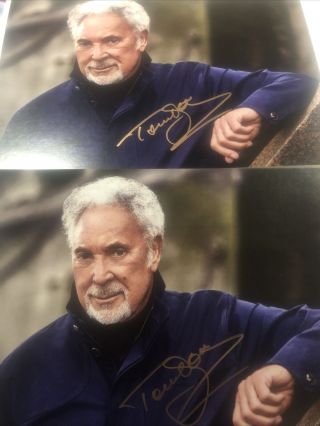 Tom Jones Signed Surrounded By Time A4 Photo Uk Only Autograph