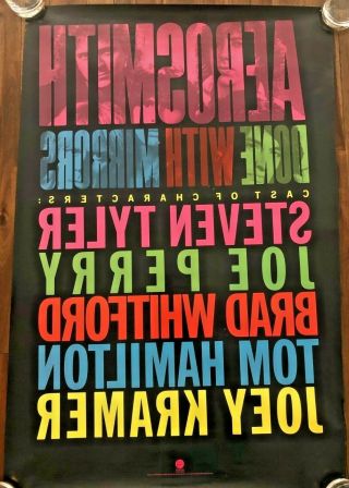 Aerosmith Done With Mirrors 1985 Promotional Poster 23 " X 35 "