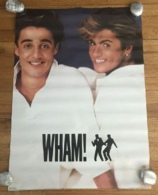Wham Rare George Michael Poster 1984 20 " X 27 "