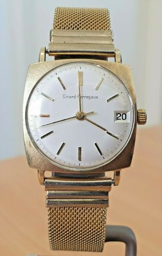 Vintage Girard Perregaux Gp Silver Dial Swiss Made Watch 17j Wind - Minor Issue.