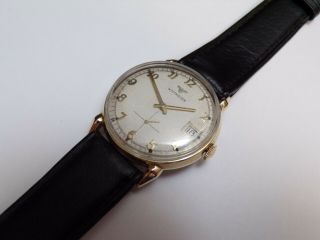 Wittnauer (10k R.  G.  P) Vintage Mens Date Wristwatch (l@@k)
