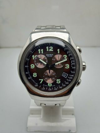 Swatch Irony Chronograph Tachymeter Quartz 47 mm Swiss Watch 3