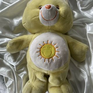 2002 Care Bear Jumbo Plush 26” Yellow Sunshine Funshine Retired