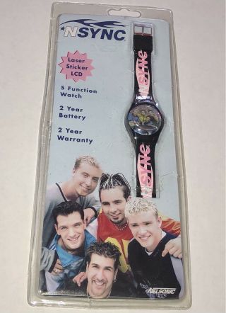Nsync N Sync 1999 Watch Wristwatch Rare Nelsonic Black/pink