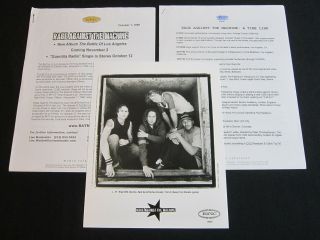 Rage Against The Machine ‘the Battle Of Los Angeles’ 1999 Press Kit - - Photo