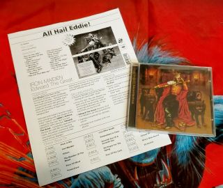 Iron Maiden Edward The Great Cd With Promotional Media Sheet Emi Canada