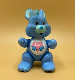 Vintage 1983 Care Bears Cousins Swift Heart Bunny Rabbit 3” Pvc Figure Poseable