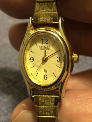 Citizen: Quartz Gold Tone Watch And Band Ladies Watch.  5930 - 848365