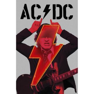 Ac/dc Pwr Up Angus Poster Flag Textile Fabric Wall Banner Official Band Merch
