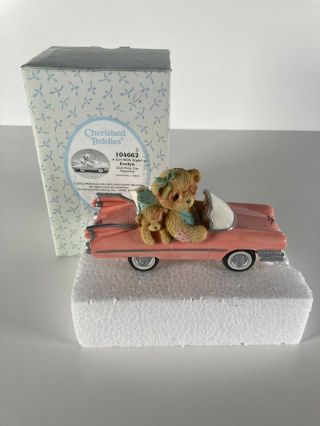 Cherished Teddies Bear Evelyn Girl With Style Pink Convertible Artist Signed